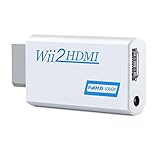 Adaptador Wii a HDMI,Rybozen Wii a HDMI 1080P 720P,adaptador de audio de salida de vídeo conector HDMI con conector de audio de 3,5 mm y salida HDMI,compatible con todos los modos de visualización Wii