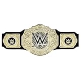 Mattel WWE Cinturón de Campeón Mundial de Pesos Pesados, Complemento para Disfraz en Cuero sintético de 90 cm de Largo Ajustables, Juguete Regalo para niños y niñas +6 años, HYF18