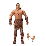 Mattel WWE Colección Elite Luchador The Rock Figura de acción con traje de El rey escorpión y accesorios, juguete +8 años (HTX24)