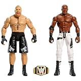 Mattel WWE Championship Showdown Pack 2 luchadores Brock Lesnar y Bobby Lashley Figuras de acción con accesorios, juguete +8 años (HTW05)