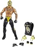 WWE Élite Figura Rey Mysterio, muñeco articulado de juguete con accesorios (Mattel GVC01)